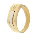 White Yellow Gold Men&#39;s Ring GL101283