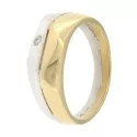 White Yellow Gold Men&#39;s Ring GL101284