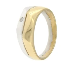 Anello Uomo Oro Giallo Bianco GL101284