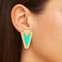 Valentina Ferragni Studio Rhea Aqua Green earrings