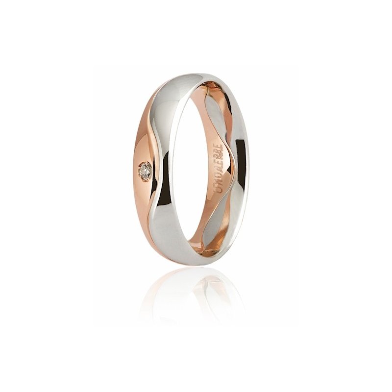 Unoaerre wedding ring model Galassia with diamond Collection 9.0
