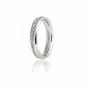 Unoaerre wedding ring model Infinito white gold with diamonds 9.0 Collection