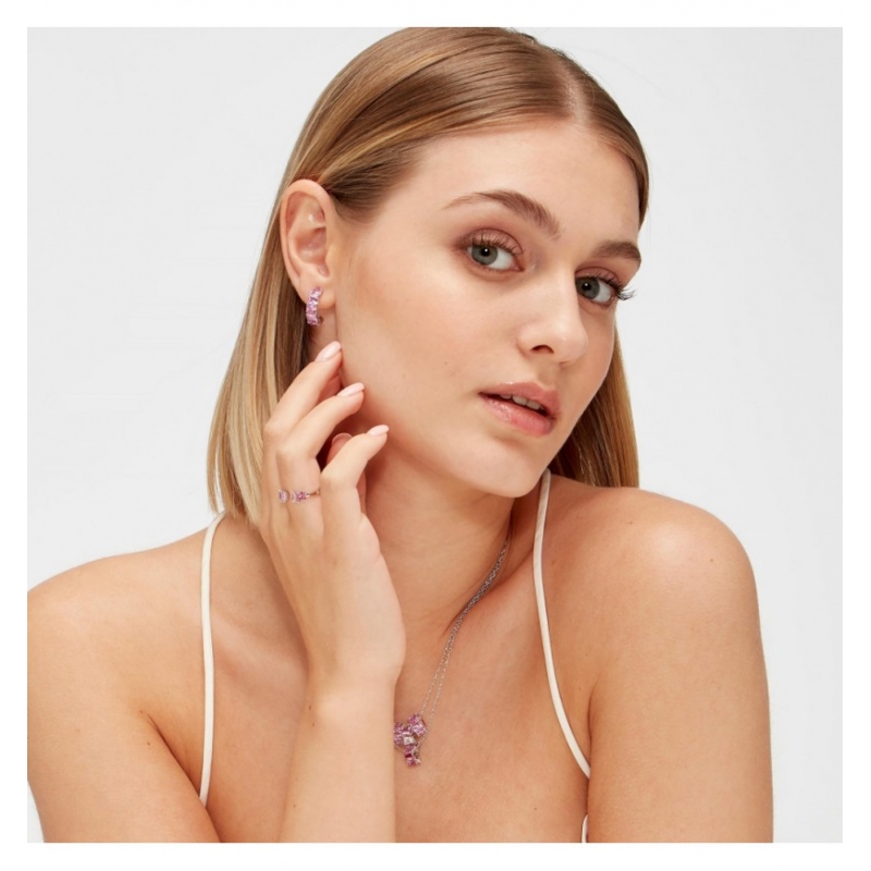 Brosway Orecchino Singolo A Lobo In Argento 925 Con Cubic Zirconia Colore Ruby, Collezione FANCY - FPR05