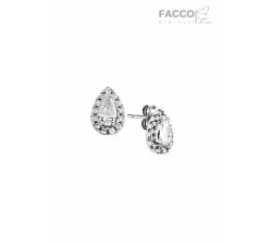 Facco Gioielli earrings in 750 white gold with zircons 712525