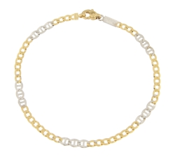 Men&#39;s Bracelet in Yellow and White Gold MMW080GB21