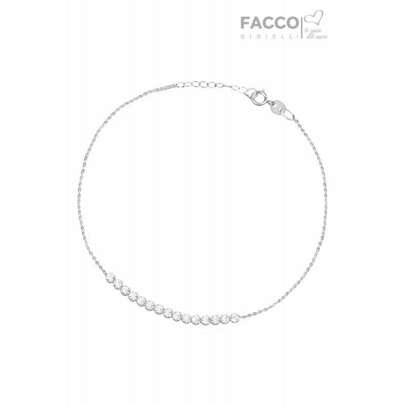 Facco Gioielli Armband aus Weißgold und Zirkonen 725858