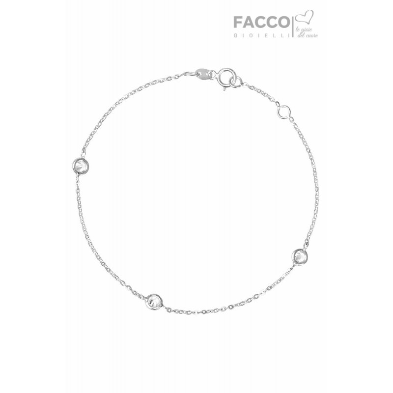 Facco Gioielli Armband aus Weißgold und Zirkonen 727527