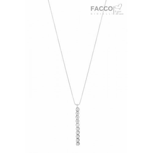 Facco Gioielli Halskette aus Weißgold und Zirkonen 703503
