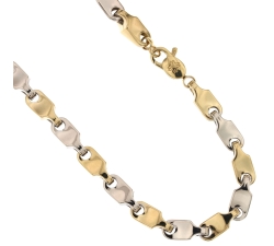 Yellow and White Gold Men's Necklace 803321717959