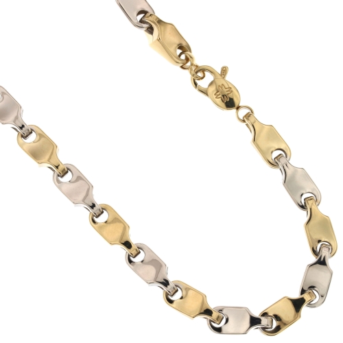 Yellow and White Gold Men's Necklace 803321717959