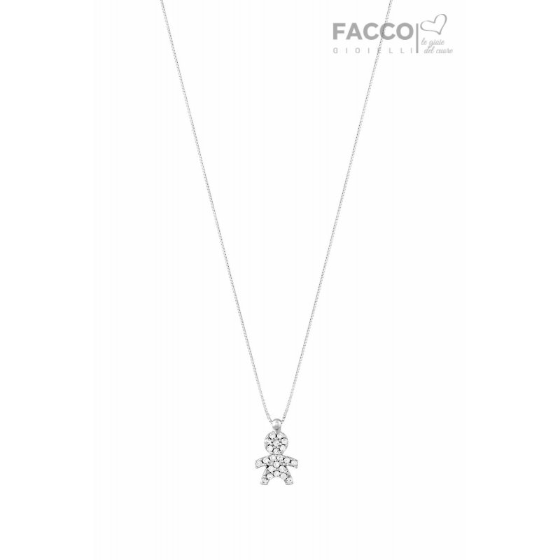 Facco Gioielli Halskette aus Weißgold Anhänger Bimbo Bebè 715748