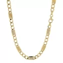 White Yellow Gold Men&#39;s Necklace GL101290