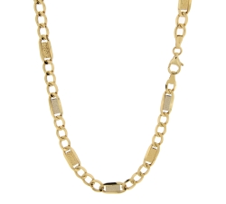 White Yellow Gold Men&#39;s Necklace GL101290