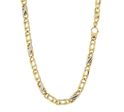 Collana Uomo Oro Giallo Bianco GL101291