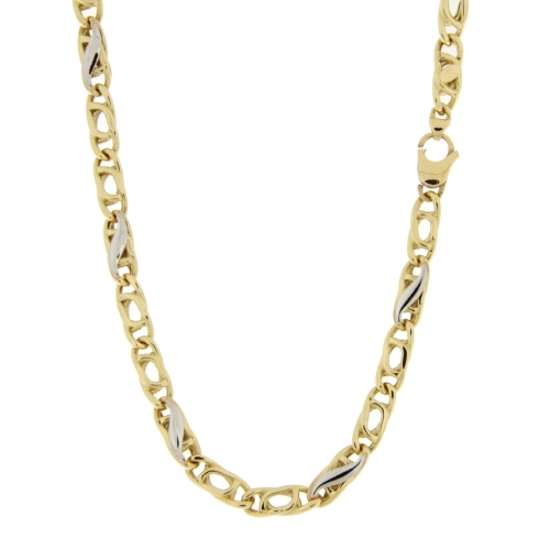 White Yellow Gold Men&#39;s Necklace GL101291
