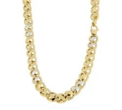 Collana Uomo Oro Giallo Bianco GL101292