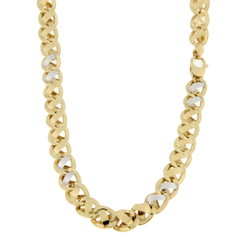 Collana Uomo Oro Giallo Bianco GL101292