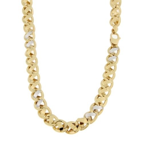 White Yellow Gold Men&#39;s Necklace GL101292