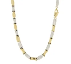 Collana Uomo Oro Giallo Bianco GL101293