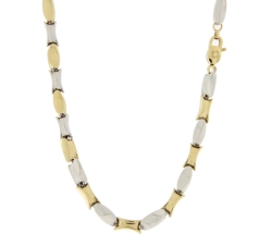 White Yellow Gold Men&#39;s Necklace GL101293