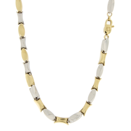 Collana Uomo Oro Giallo Bianco GL101293