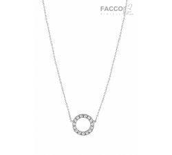 Facco Gioielli Necklace in White Gold and Zircons 727534