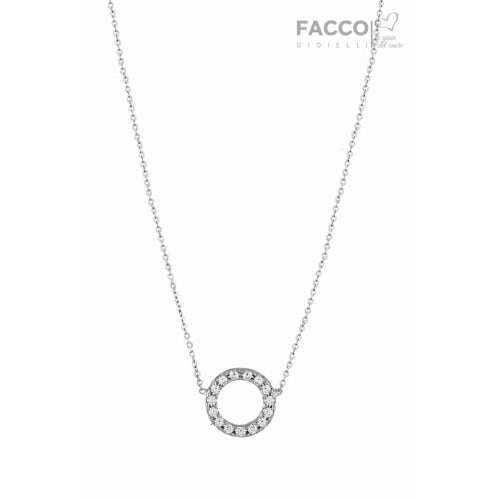 Facco Gioielli Halskette aus Weißgold und Zirkonen 727534