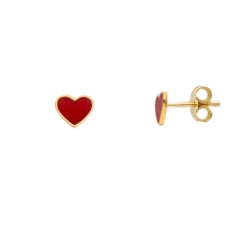 Yellow Gold Heart Earrings GL101294