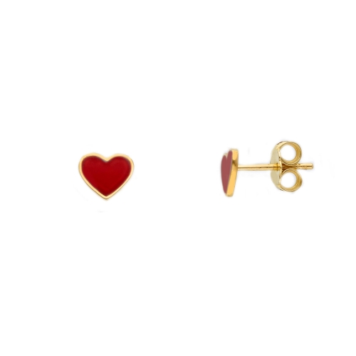 Yellow Gold Heart Earrings GL101294