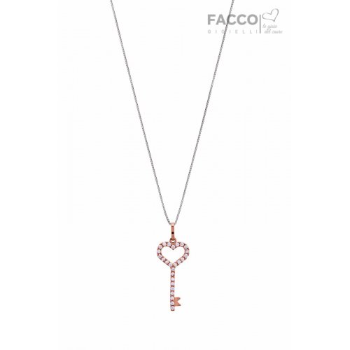 Facco Gioielli Halskette aus Weißgold und Zirkonen 727515