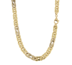 Collana Uomo Oro Giallo Bianco GL101296