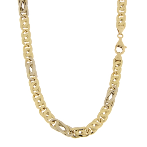 Collana Uomo Oro Giallo Bianco GL101296