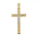 Ciondolo Croce Oro Giallo Bianco GL101309