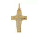 White Yellow Gold Cross Pendant GL101310