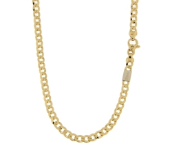 Collana Uomo Oro Giallo Bianco GL101338