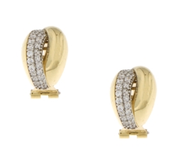 White Yellow Gold Women&#39;s Earrings GL101341