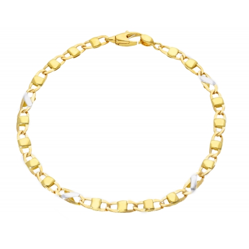 Bracciale Uomo in Oro Giallo e Bianco MFN403GB20