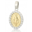 Ciondolo Madonna Miracolosa oro giallo bianco 803321714805