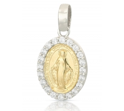 Anhänger Miraculous Madonna aus Gelb- und Weißgold 803321714805