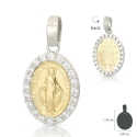 Ciondolo Madonna Miracolosa oro giallo bianco 803321714805