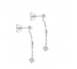 Women's Long Earrings in White Gold 803321713091