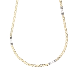 Collana Uomo Oro Giallo Bianco GL101345