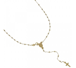 Unisex-Rosenkranz-Halskette aus Gelbgold GL101347