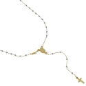 Collana Unisex Rosario Oro Bianco Giallo GL101348