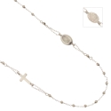 Unisex White Gold Rosary Necklace GL101349