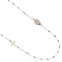 Unisex-Rosenkranz-Halskette aus Weißgold GL101349