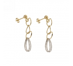 NKlaus 3 Paia Di Poussettes Per Orecchini In Oro Giallo 14kt (585), 5,2mm, Foro 0,8mm