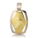 Yellow White Gold Baptism Medal Pendant 803321706067