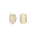 Women&#39;s Earrings in White and Yellow Gold GL101356