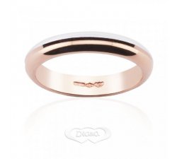 Wedding Ring Diana White and Rose Gold bicolor FDB4N6RB